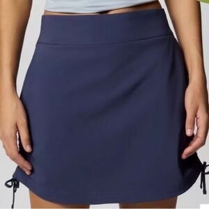 Columbia Plus Blue Skater Ruched Mini Skort Athletic Resort Wear